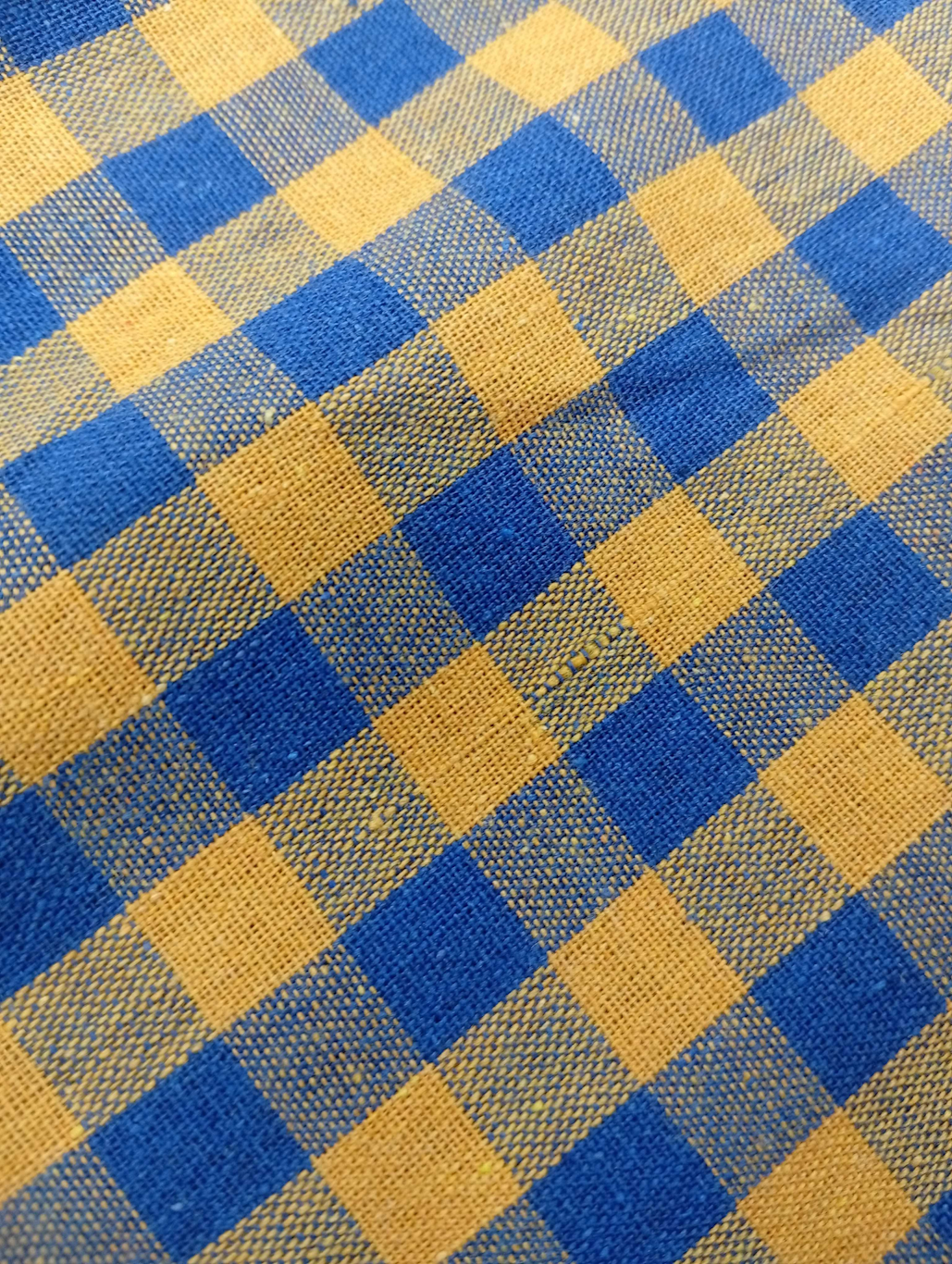 《パン屋から噂話が流れてきた》ハイウエストフレアチェックスカート-Yellow
