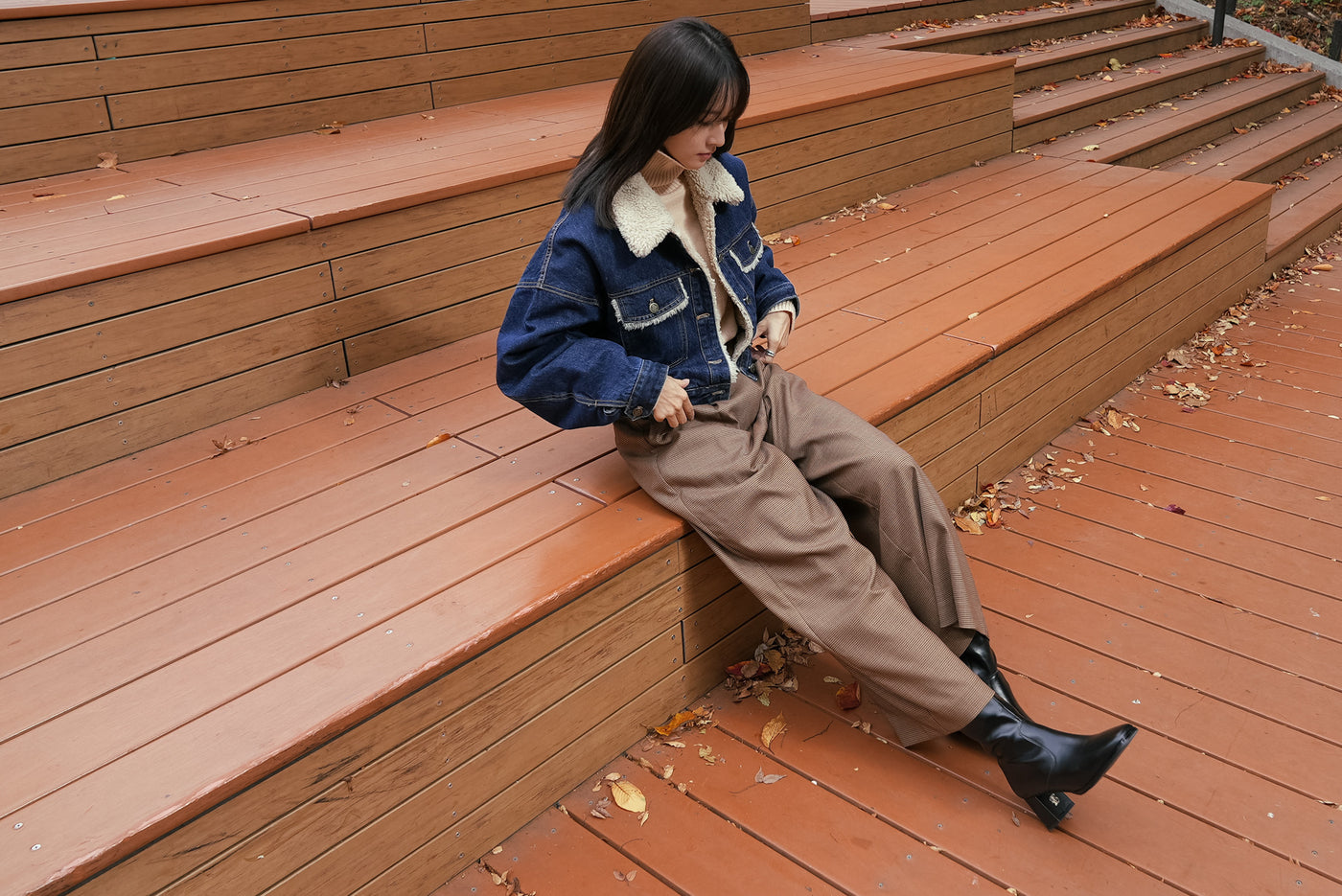 <tc>《트윈룸으로 부탁해요》 체크패턴 재킷-Dark ver.</tc>