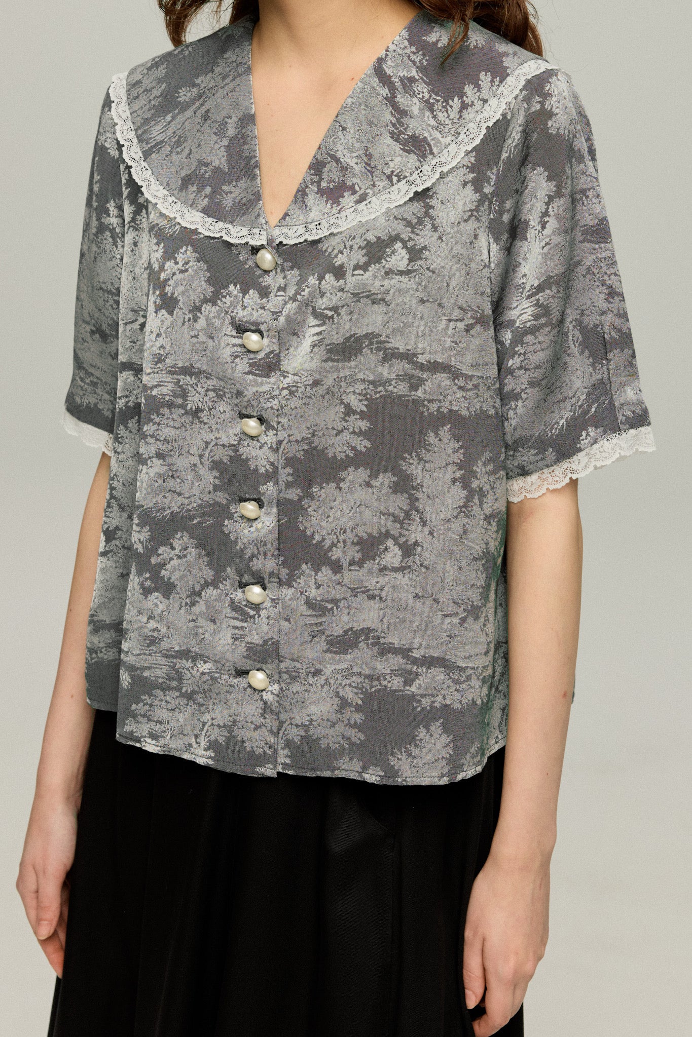 早口言葉チャレンジ》セーラーカラートップス-Gray – Tnewties