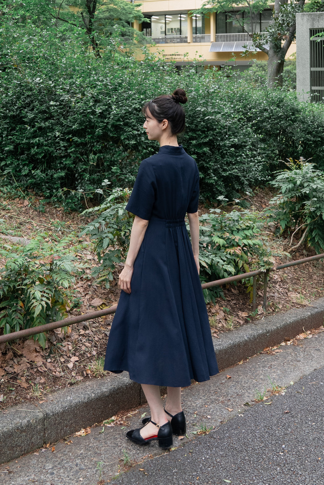 《魔法を一振りして》クラシカルシャツドレス-Navy