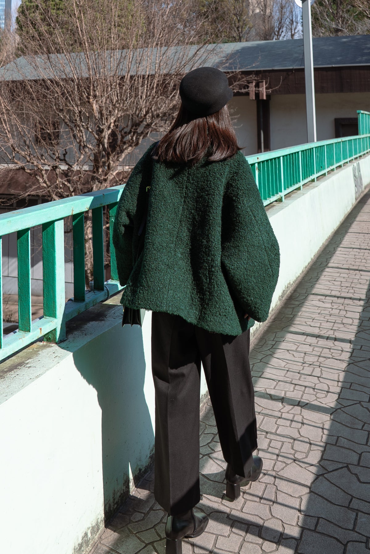 《デザートお願いします》ダブルブレストジャケット-Green 着用例 164cm
      アウターM着用