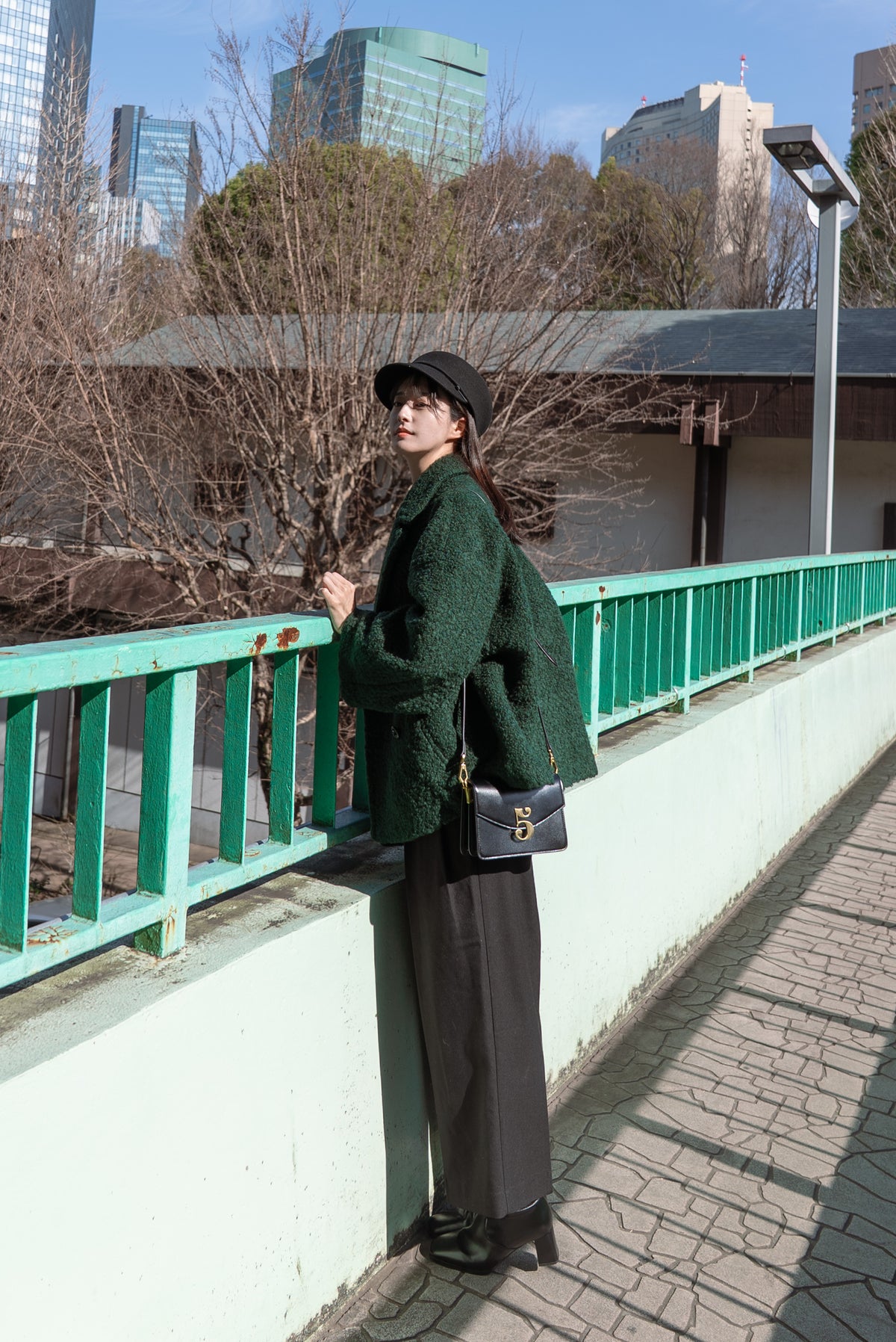 《デザートお願いします》ダブルブレストジャケット-Green 着用例 164cm
      アウターM着用