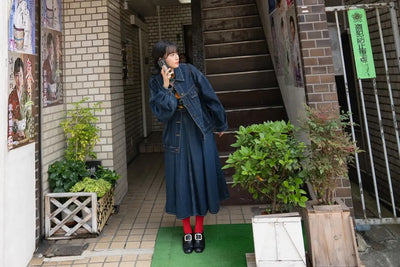 《Shopping at the supermarket with Jenny》Plaid denim Jacket