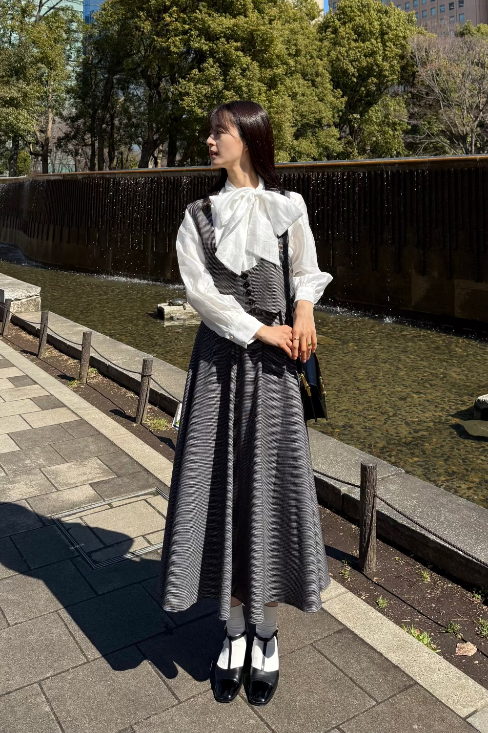 実はフォアグラ未体験》クロップドベスト-Check – Tnewties