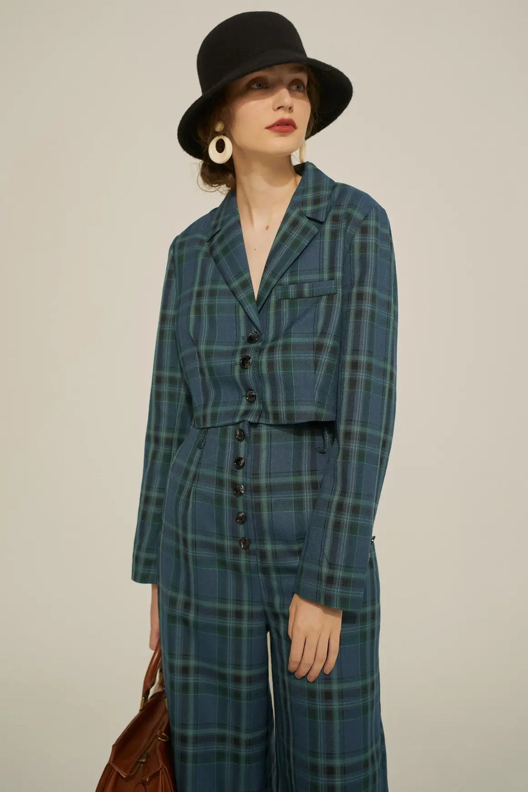 【Tnewties】トゥエンティーズ　ポールと道でばったり遭遇　ジャケット　L Shopping at the supermarket with Jenny》Plaid denim Jacket