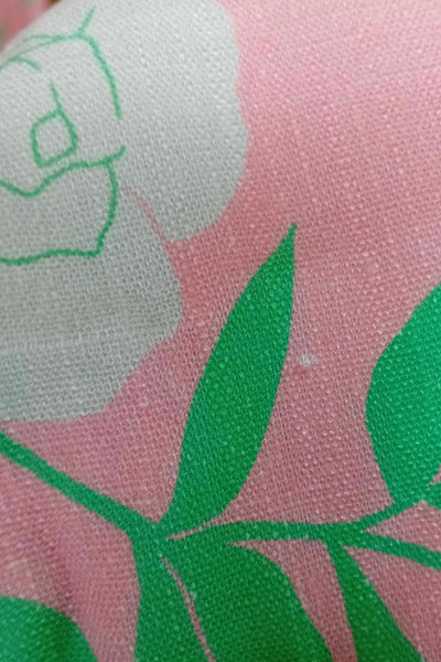 《まぶたに青いアイシャドウを塗って》フラワーデザインフレアロングスカート-Pink