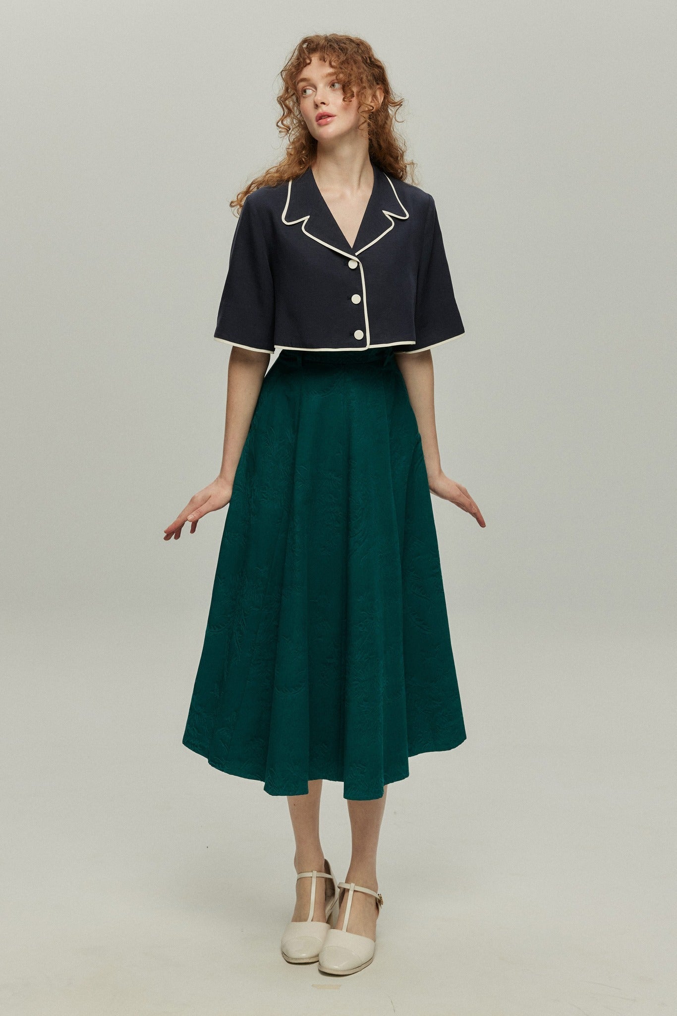 Feed the Giraffe Bread》Classical Pattern Skirt-Green – Tnewties