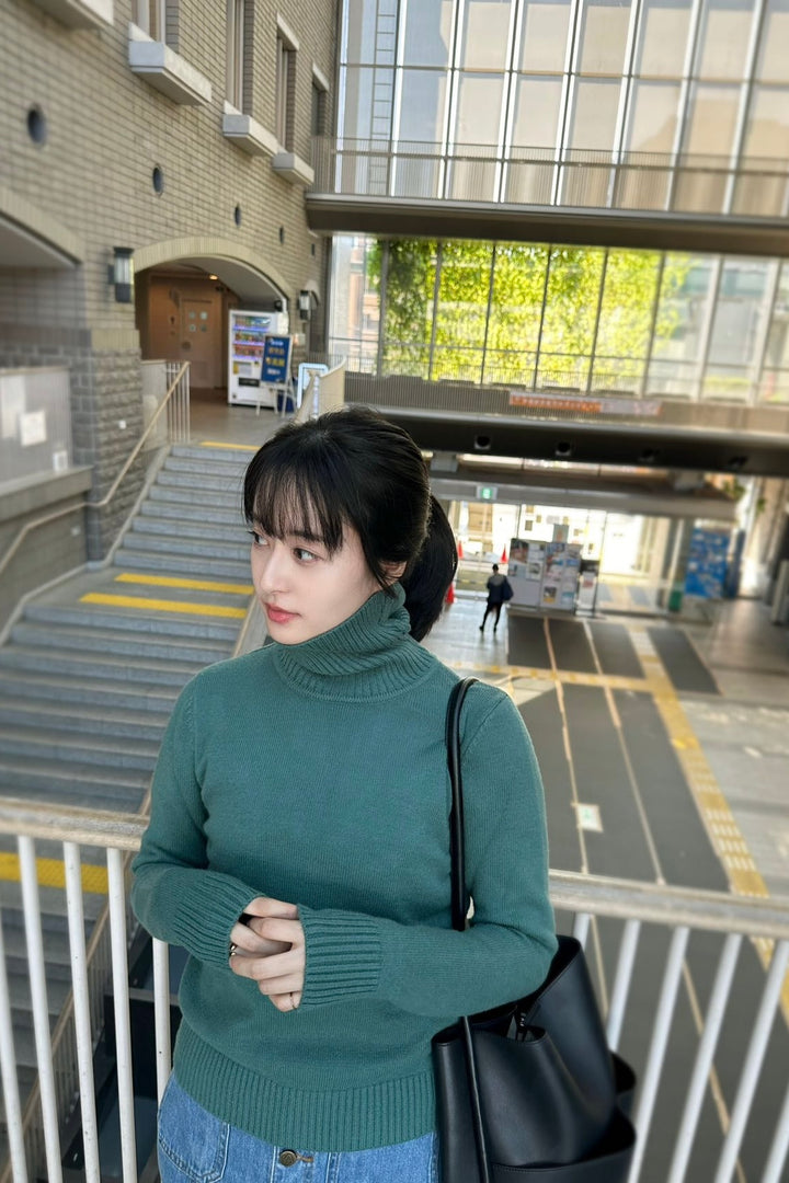 《これはオーエンのエサ》洗えるセーター-Grayish green