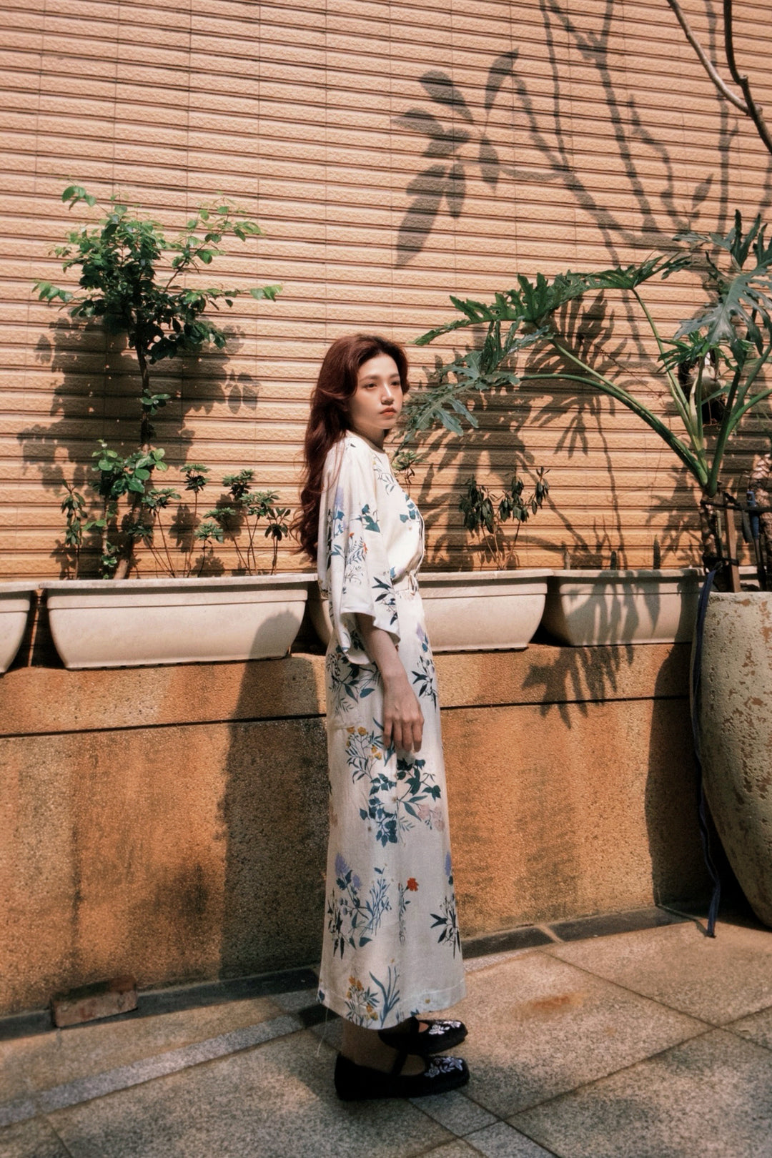 [Goldfish scooping 100 yen] High waist pencil skirt-Cream