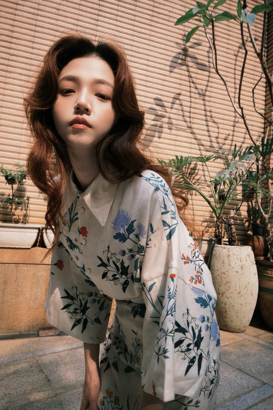 [Goldfish scooping 100 yen] High waist pencil skirt-Cream