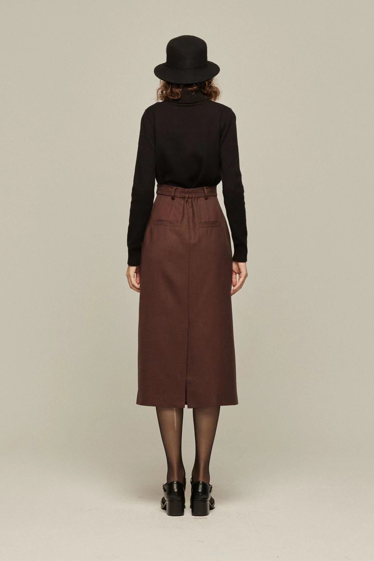 《少し浮腫んだ足》2wayサロペットワンピース-Brown