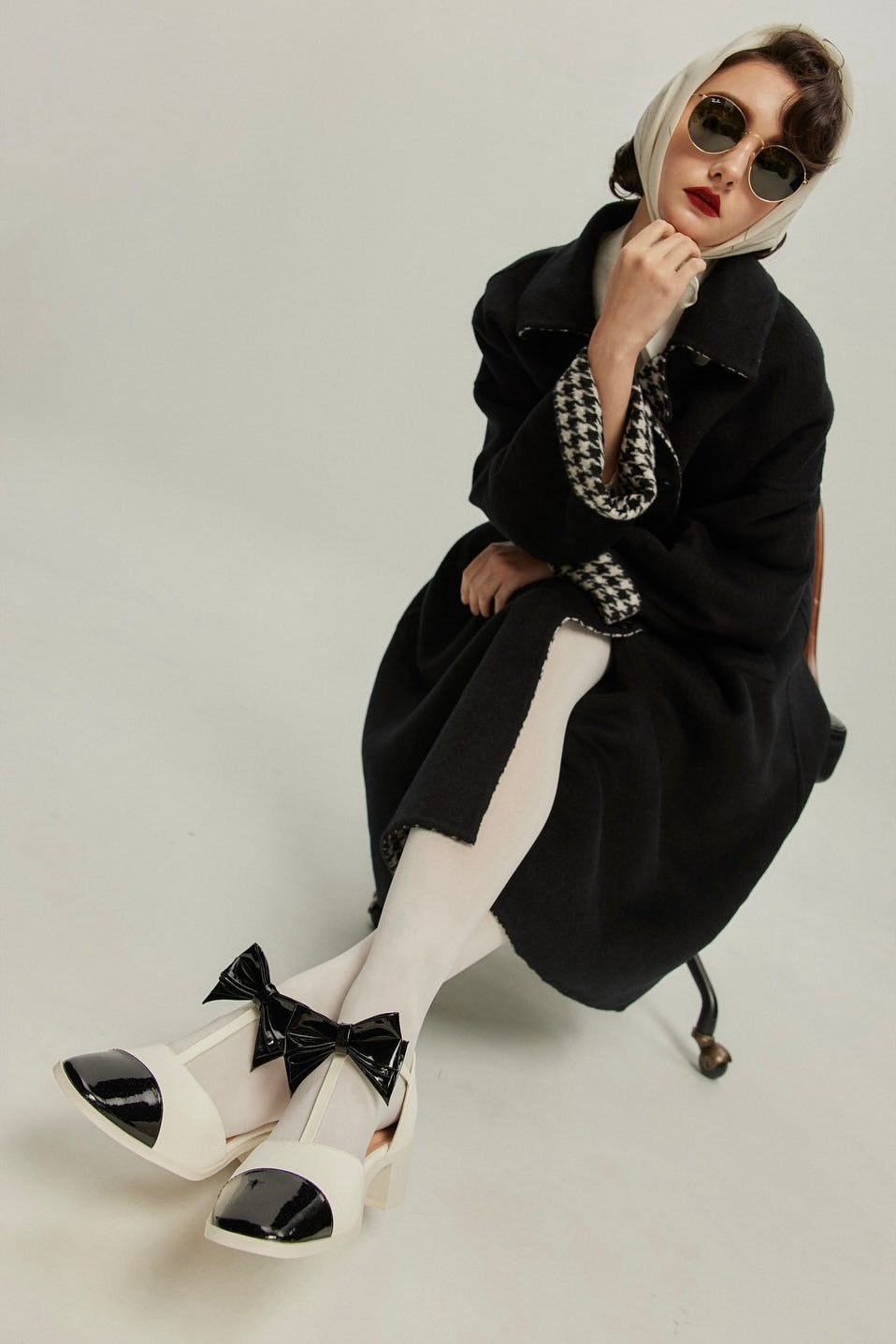 Tee Bar Mary Jane Pumps-Renewal-Black Toe×White