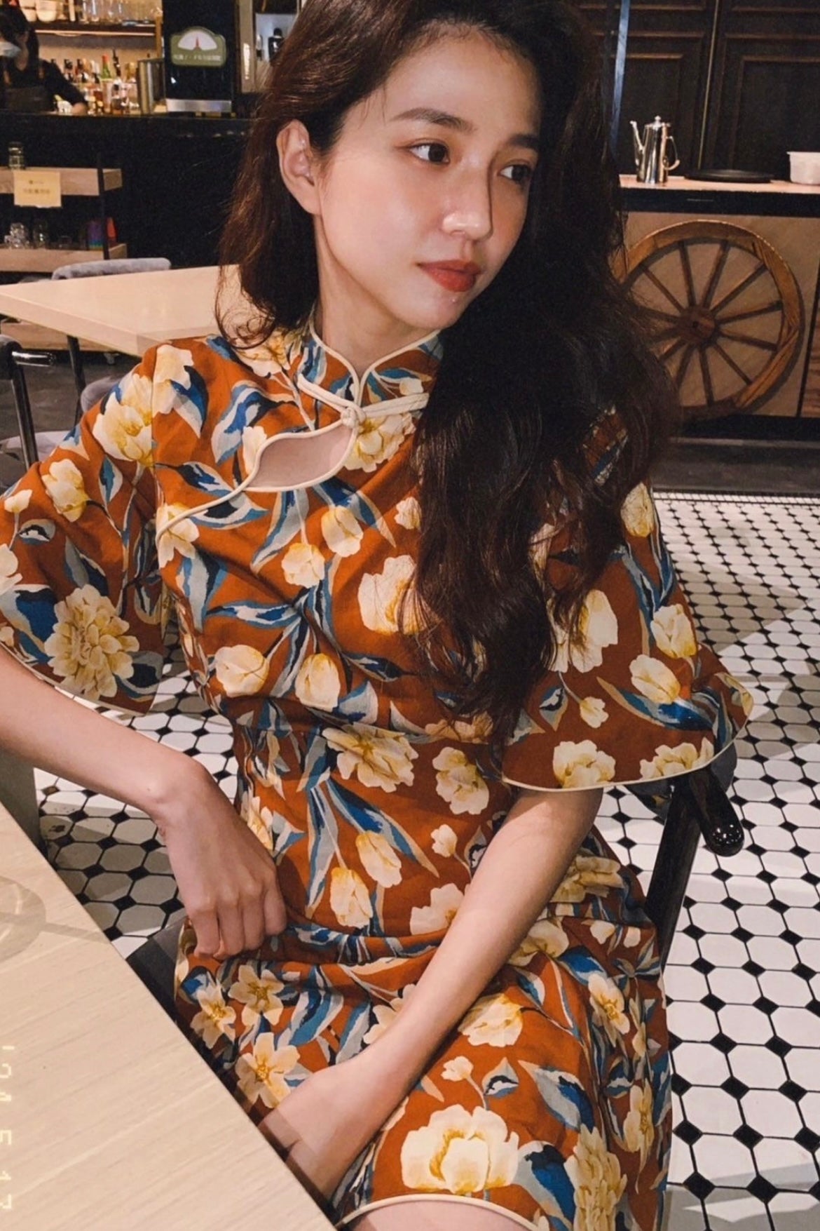 We have fortune cookies today too》China dress-Brown – Tnewties