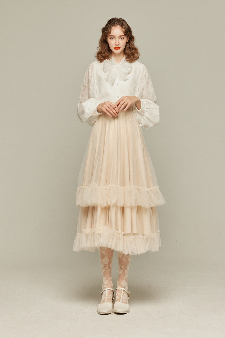 伝説の秘宝》リボンブラウス-White – Tnewties