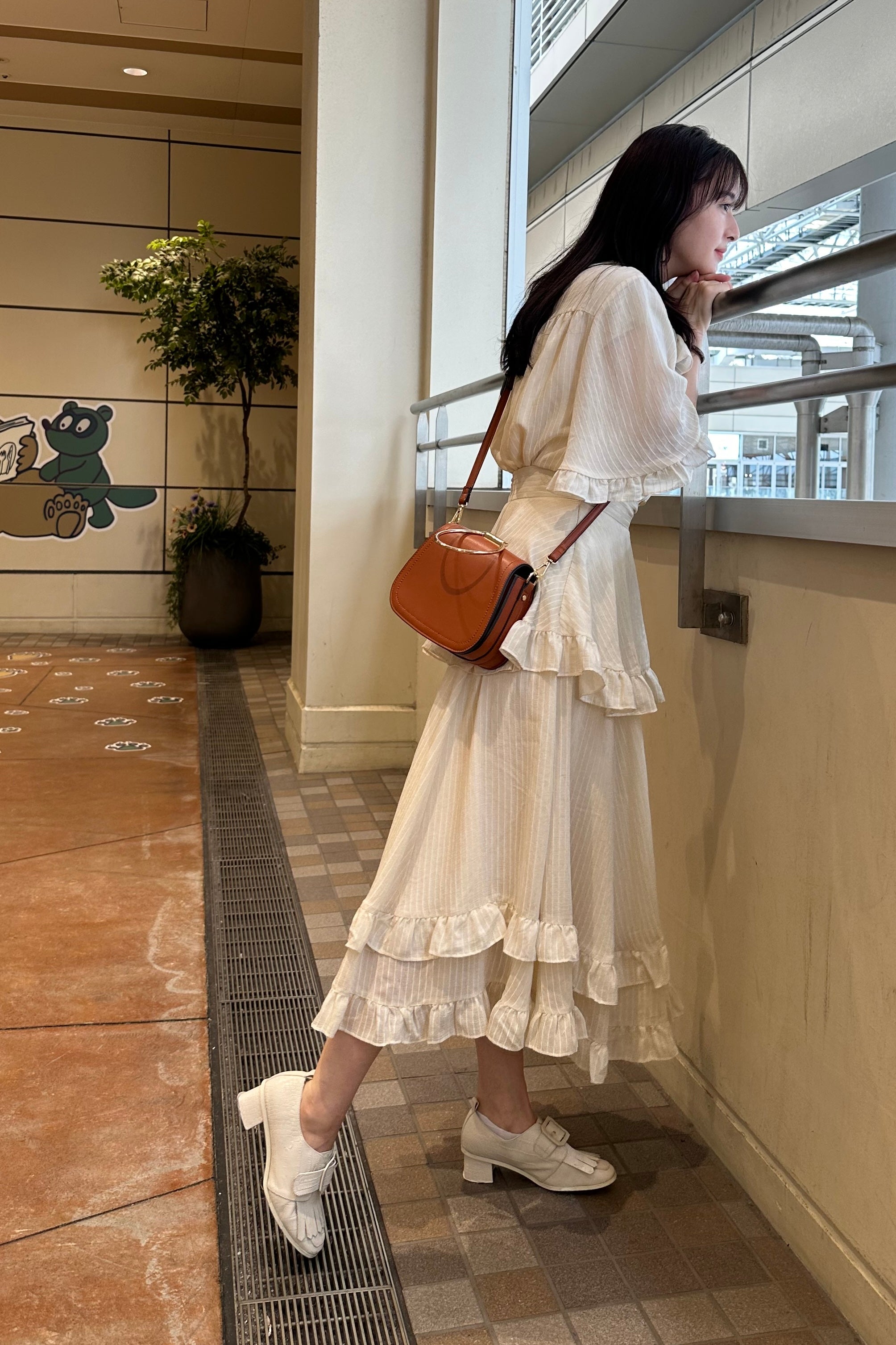 月の呪文を唱えて》レイヤードフリルスカート-Ivory – Tnewties