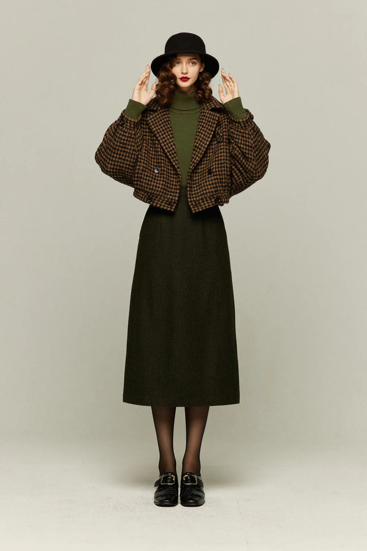 チケットはすべて完売》2wayダブルブレストデザインジャケット-Brown