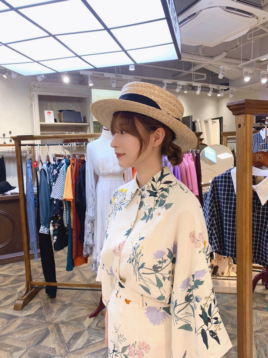 金魚すくい一回100円》ワイドスリーブシャツ-Cream – Tnewties