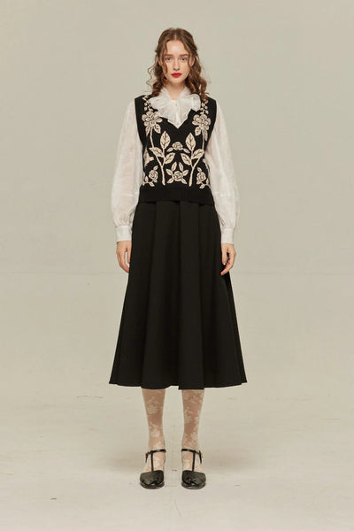 《伝説の秘宝》リボンブラウス-White