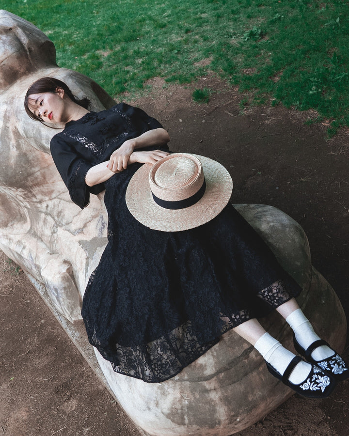 TNEWTIESオリジナル刺繍パンプス-Black – Tnewties