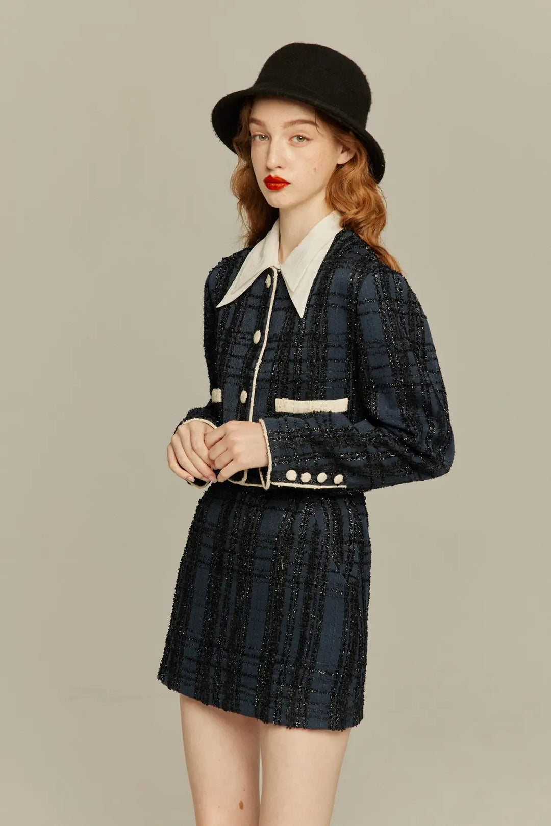 予約したのはファーストクラス》ハイウエストショートラメスカート