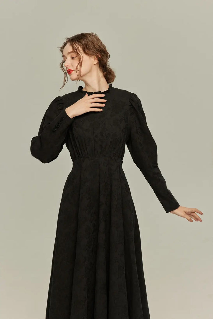 しょこら@断捨離中　Aワンピ　ブラックＭ ストレッチ/前開きワンピース】平二重 ジャケット+ワンピース （その他