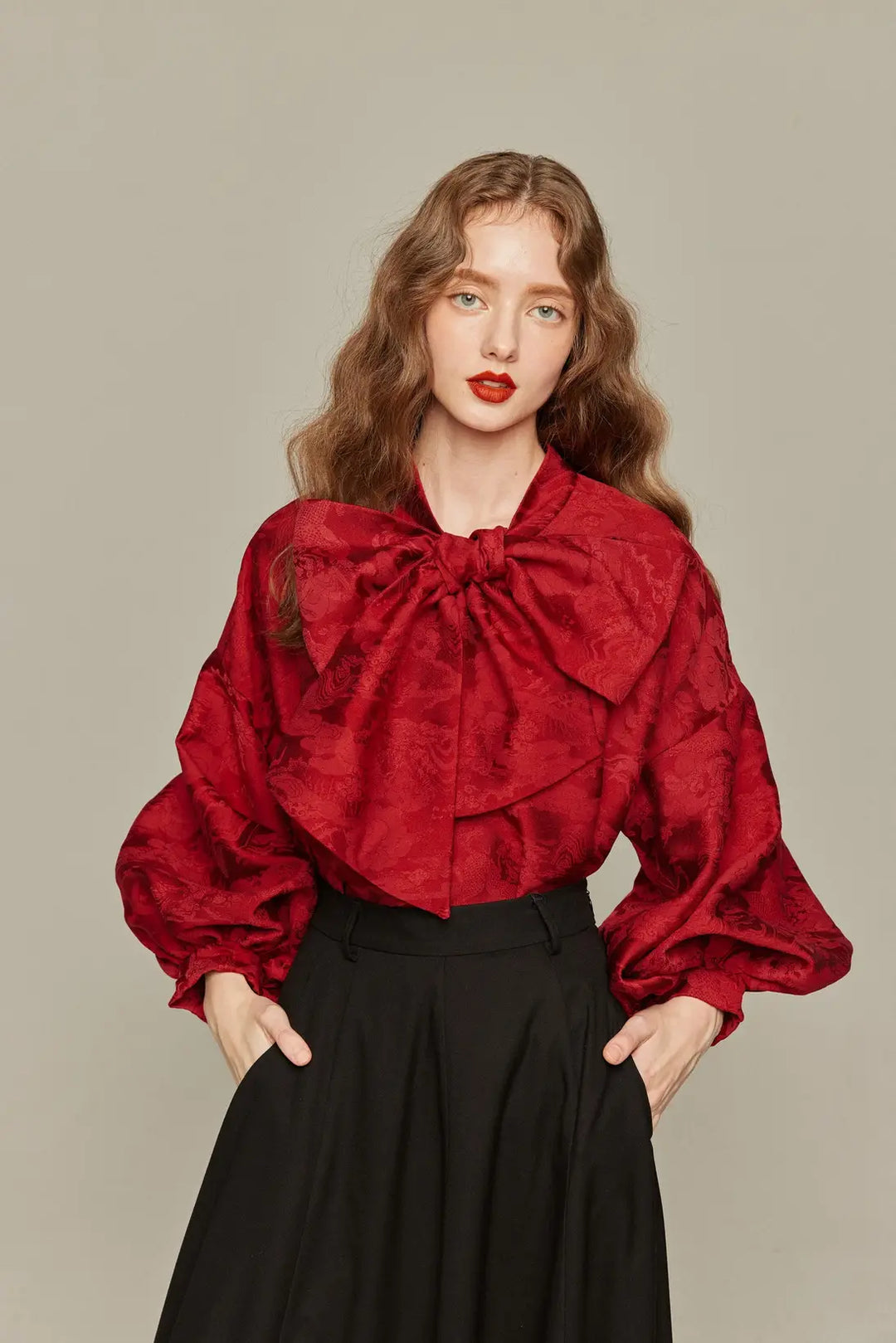 poppy バルーンリボンキャミ レッド Balloon ribbon cami (red) – POPPY