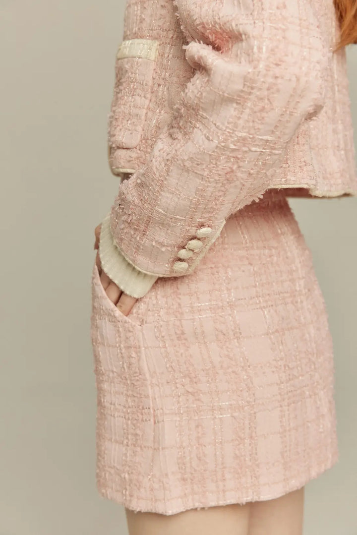 予約したのはファーストクラス》ハイウエストショートラメスカート