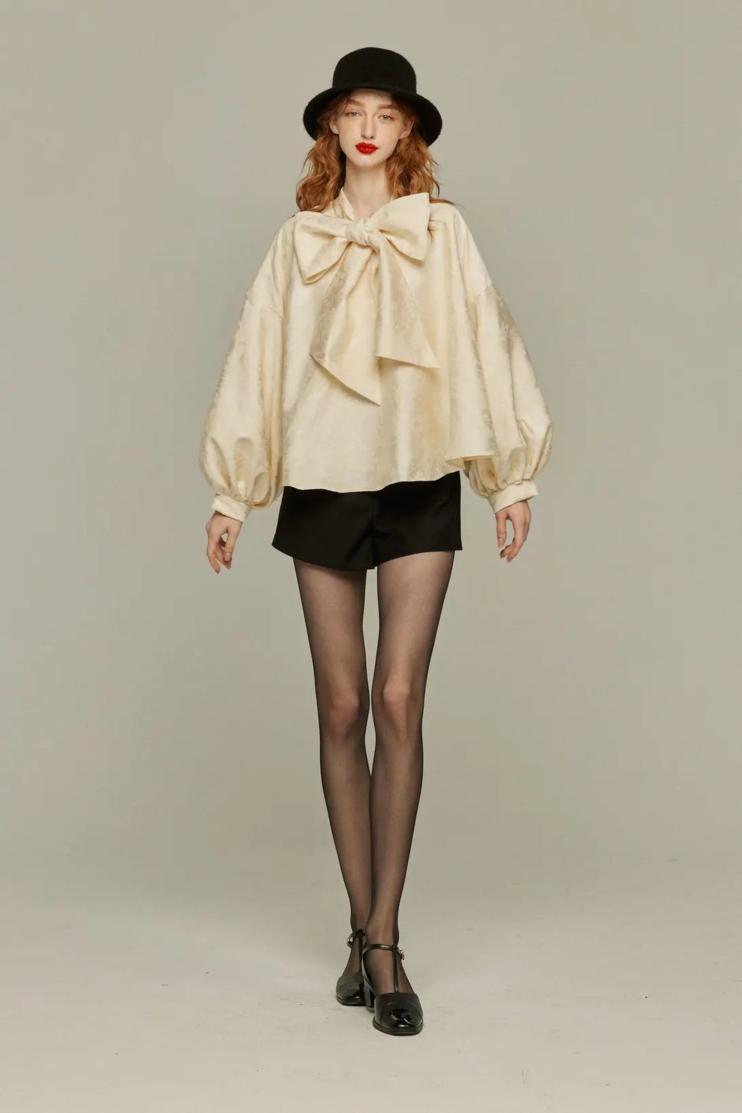 tnewties スーベニアショップに寄ろう スーベニアショップに寄ろう》バルーンスリーブリボントップス