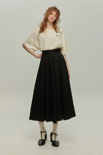 《ステラの話し方を真似している》シノワズリデザインTnewtiesロゴトップス-Ivory