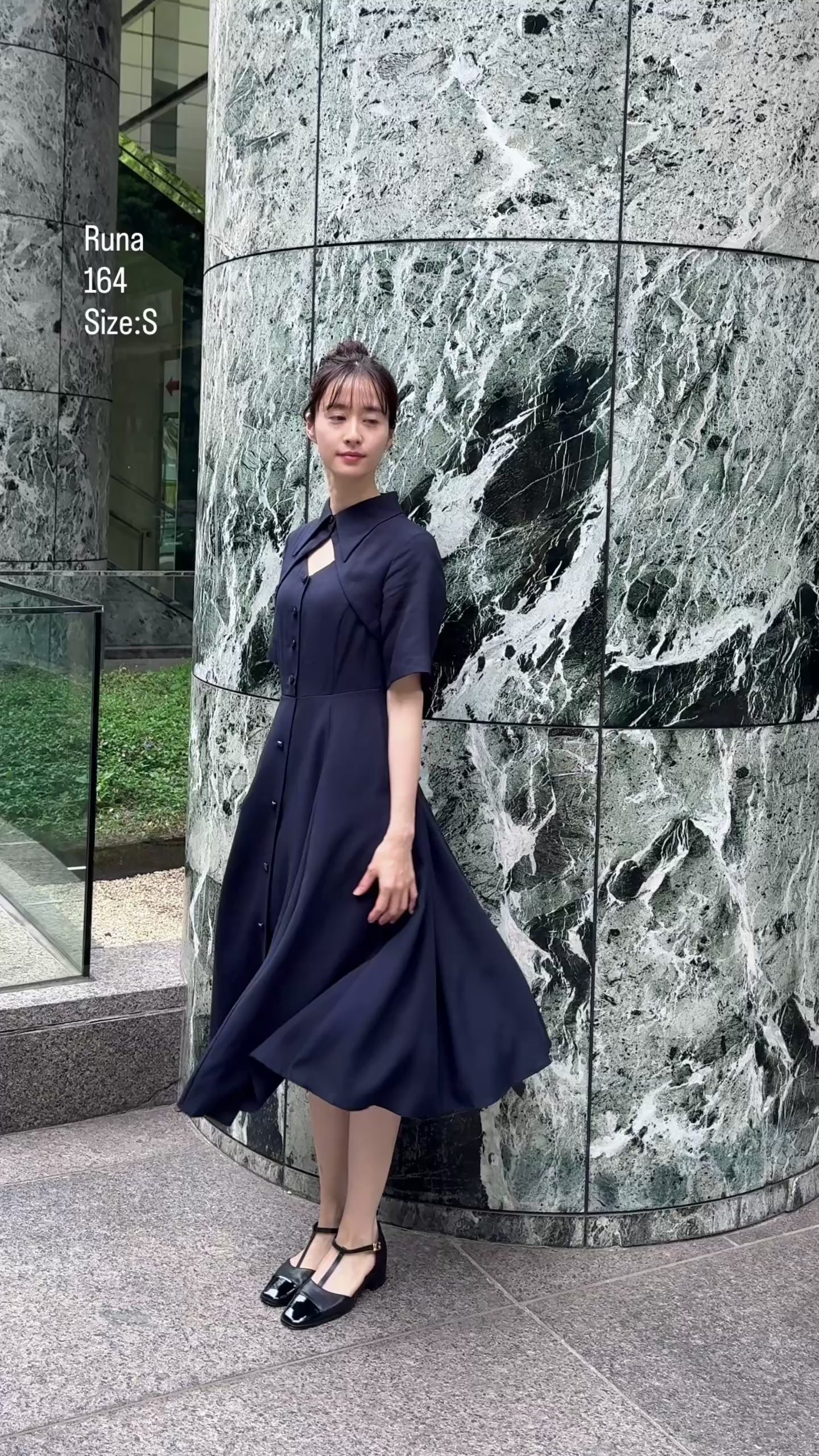 魔法を一振りして》クラシカルシャツドレス-Navy – Tnewties
