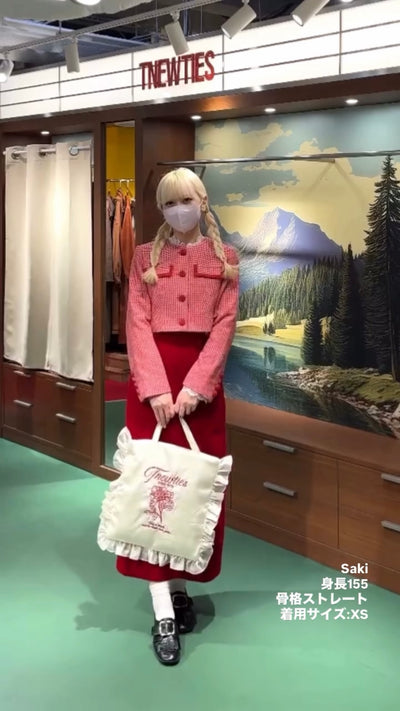 《ペイントパーティー》チェックパターンジャケット-Red