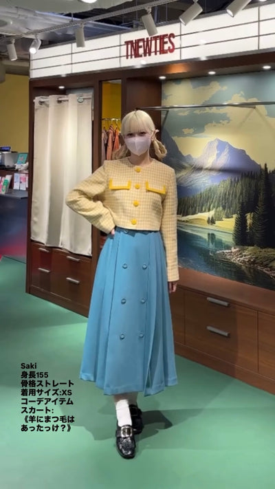 《ペイントパーティー》チェックパターンジャケット-Yellow