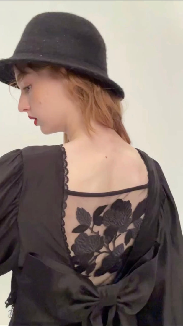 ソフィアのトップシークレット》パッド付き20Sロゴ刺繍インナー-Black