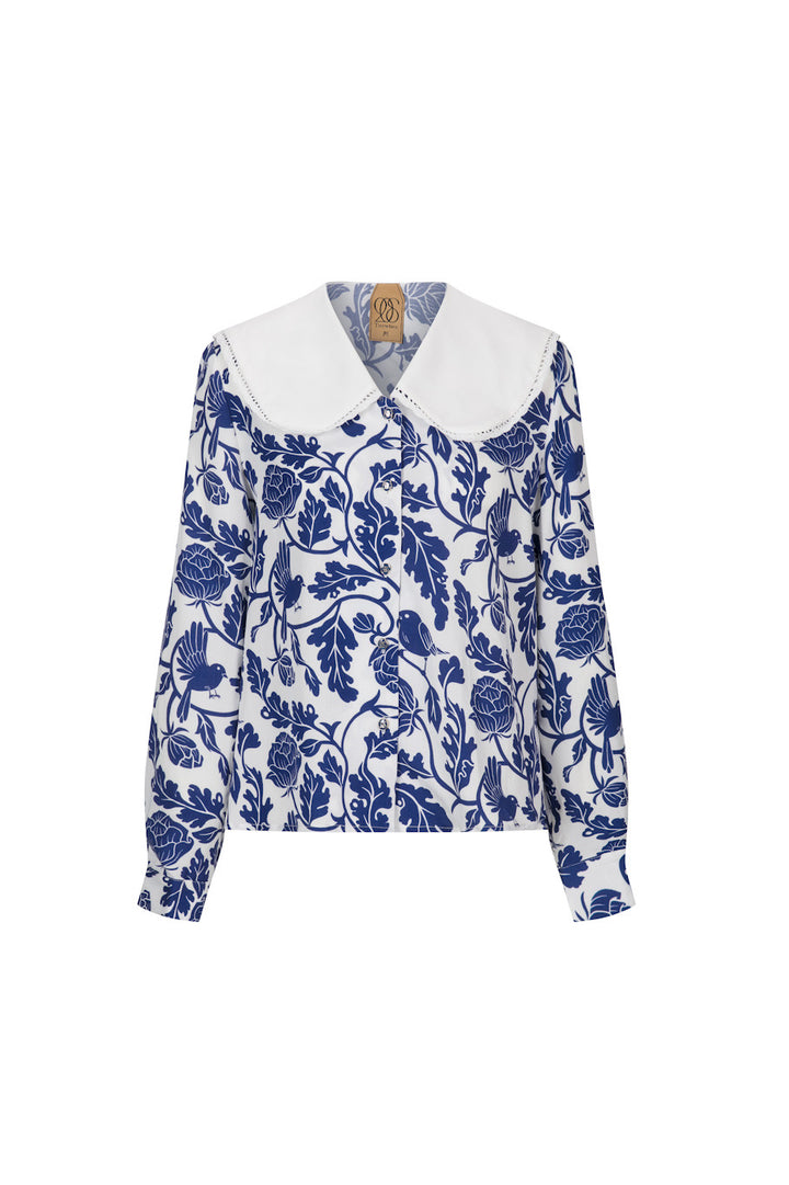 Tnewties　見て！カナリアだ！　セーラーカラーシノワズリブラウス　黒 見て！カナリアだ！》セーラーカラーシノワズリブラウス-Black – Tnewties