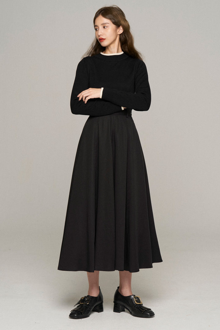 machatt ボンディングサーキュラースカート　黒 ボンディングサーキュラースカート（エクリュ） | MACHATT