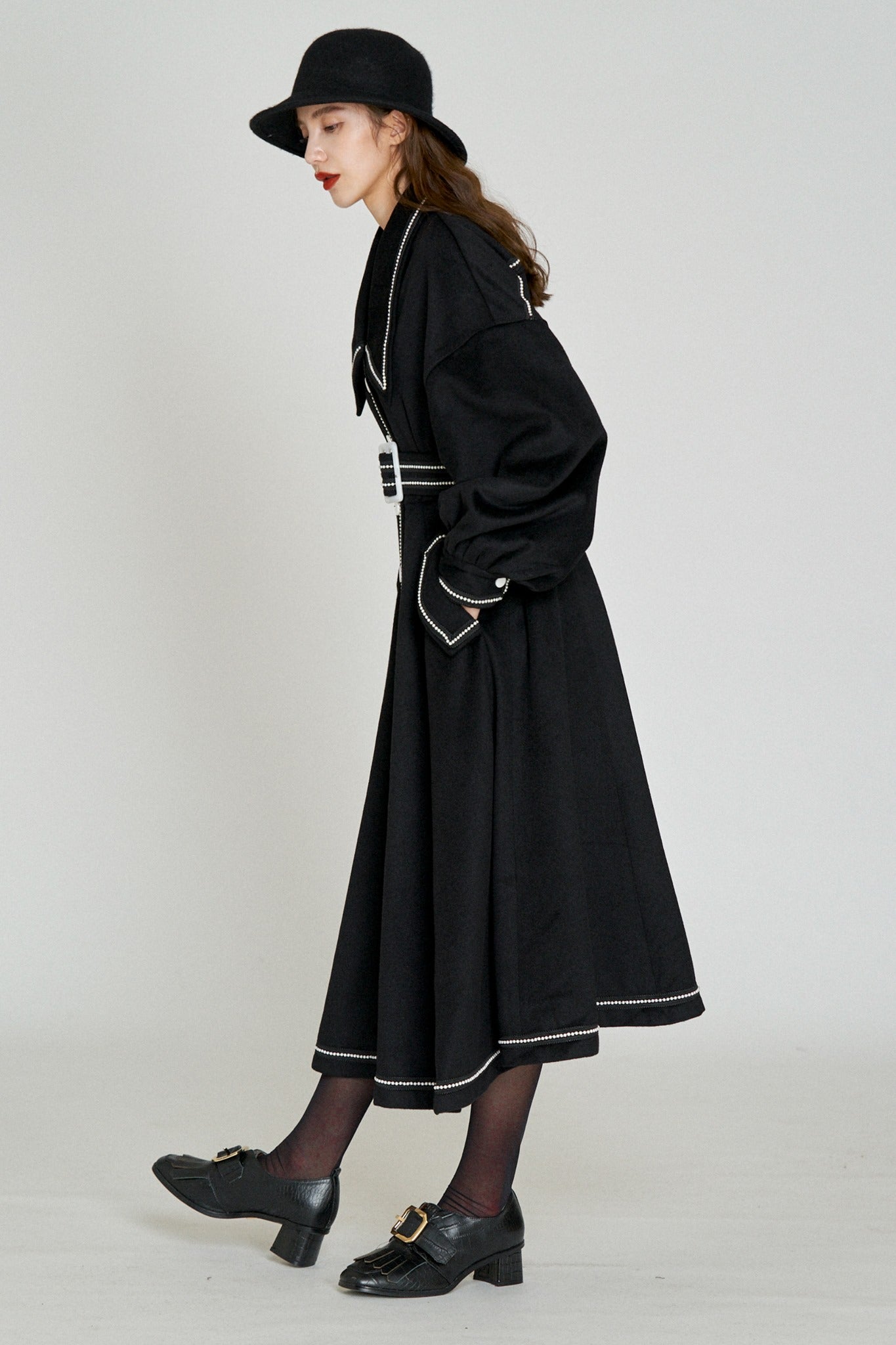 【Pre-order】《Tonight's show》Petal collar coat