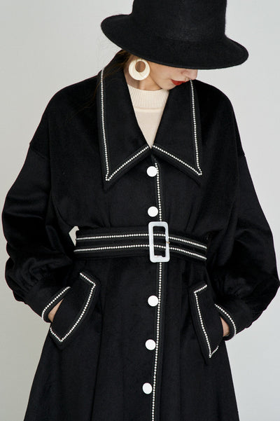 【Pre-order】《Tonight's show》Petal collar coat