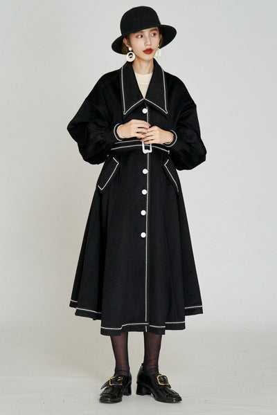 【Pre-order】《Tonight's show》Petal collar coat