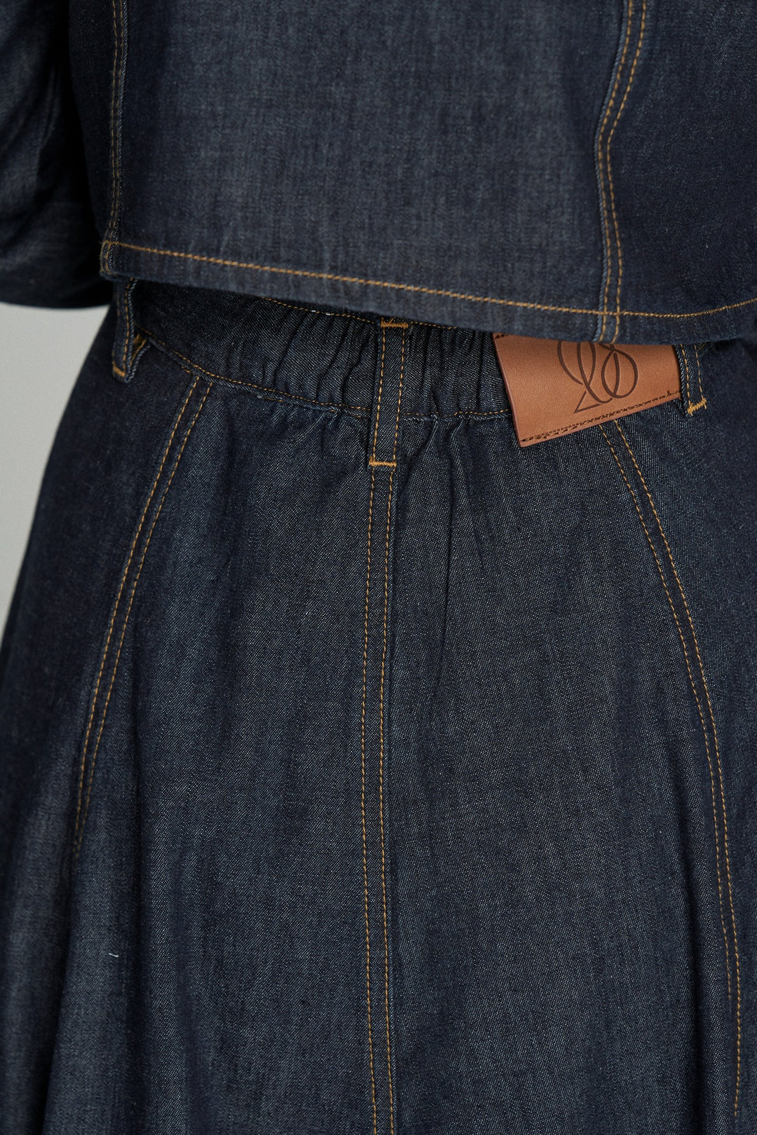 もうひとつのダイアリー》ハイウエストデニムスカート-Navy – Tnewties