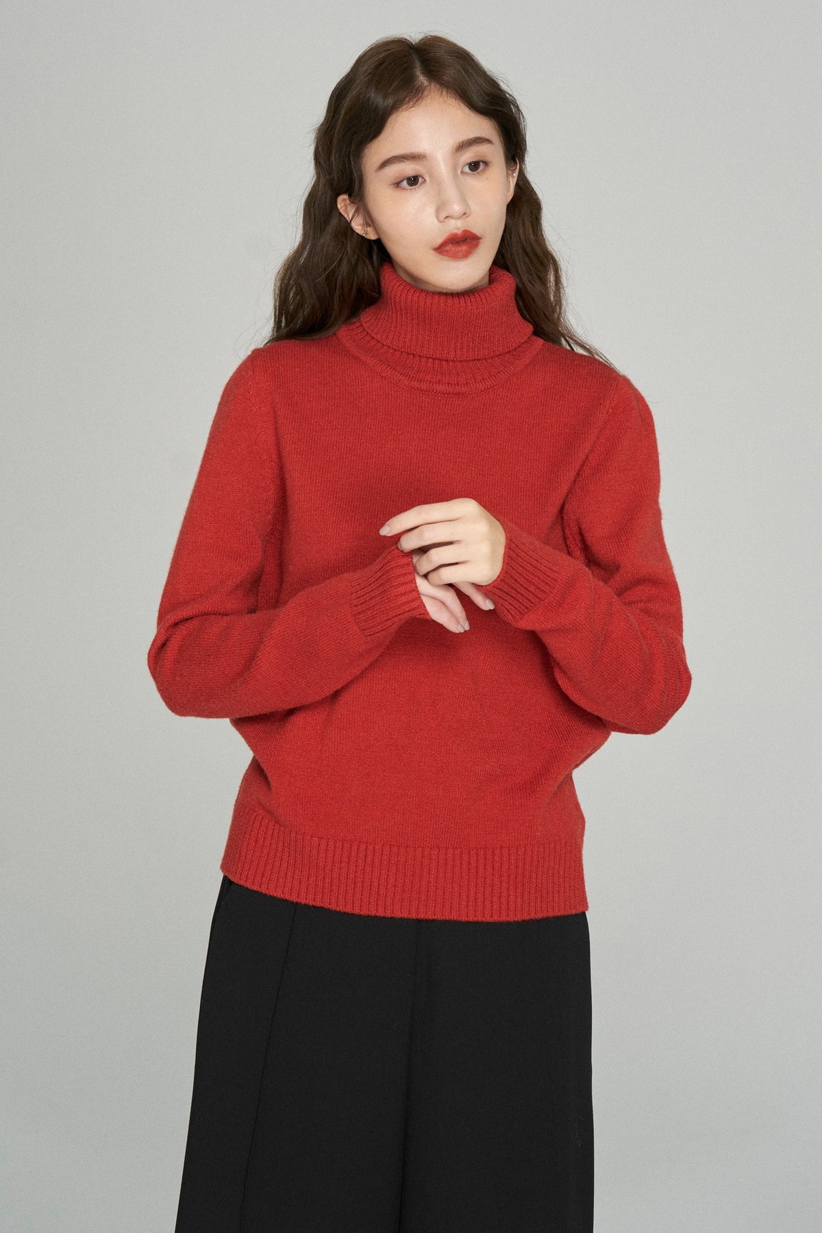 《이것은 오엔의 먹이》 씻을 수 있는 스웨터-Orange red