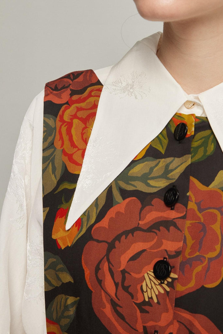 この牧場のオーナー》フローラルパターンオーバーオール-Black – Tnewties