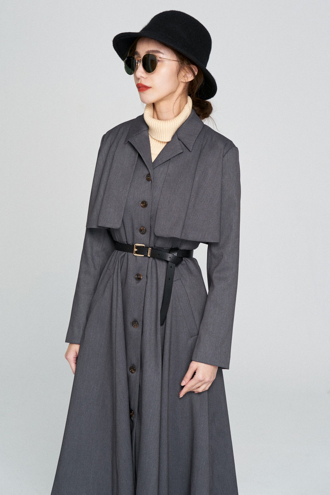 《賞金100万円》インバネスコートドレス-Gray