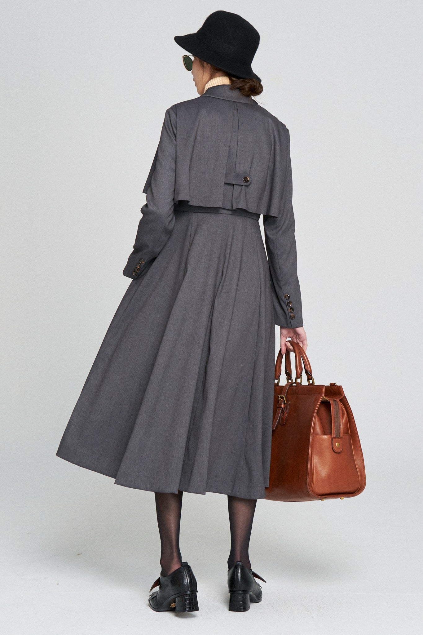 Prize of 1 million yen] Inverness coat dress-Gray – Tnewties