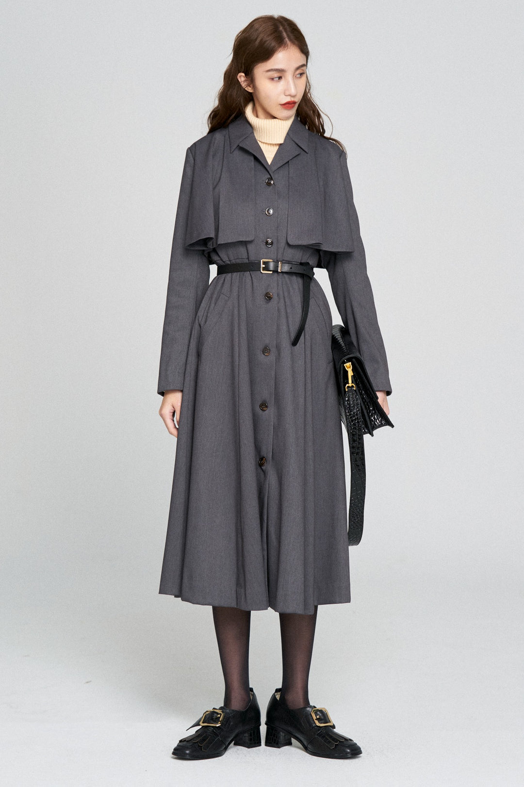 《賞金100万円》インバネスコートドレス-Gray