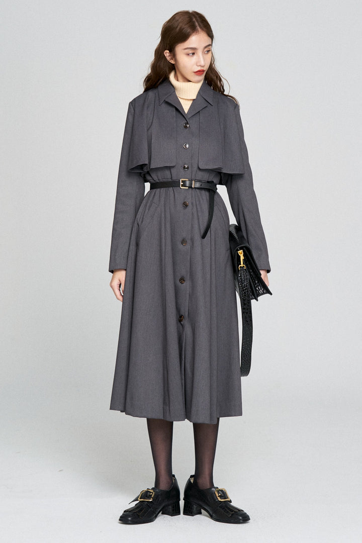 《賞金100万円》インバネスコートドレス-Gray