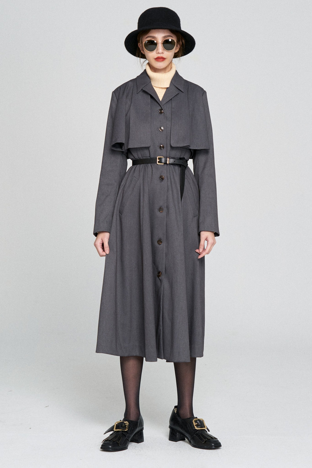 《賞金100万円》インバネスコートドレス-Gray