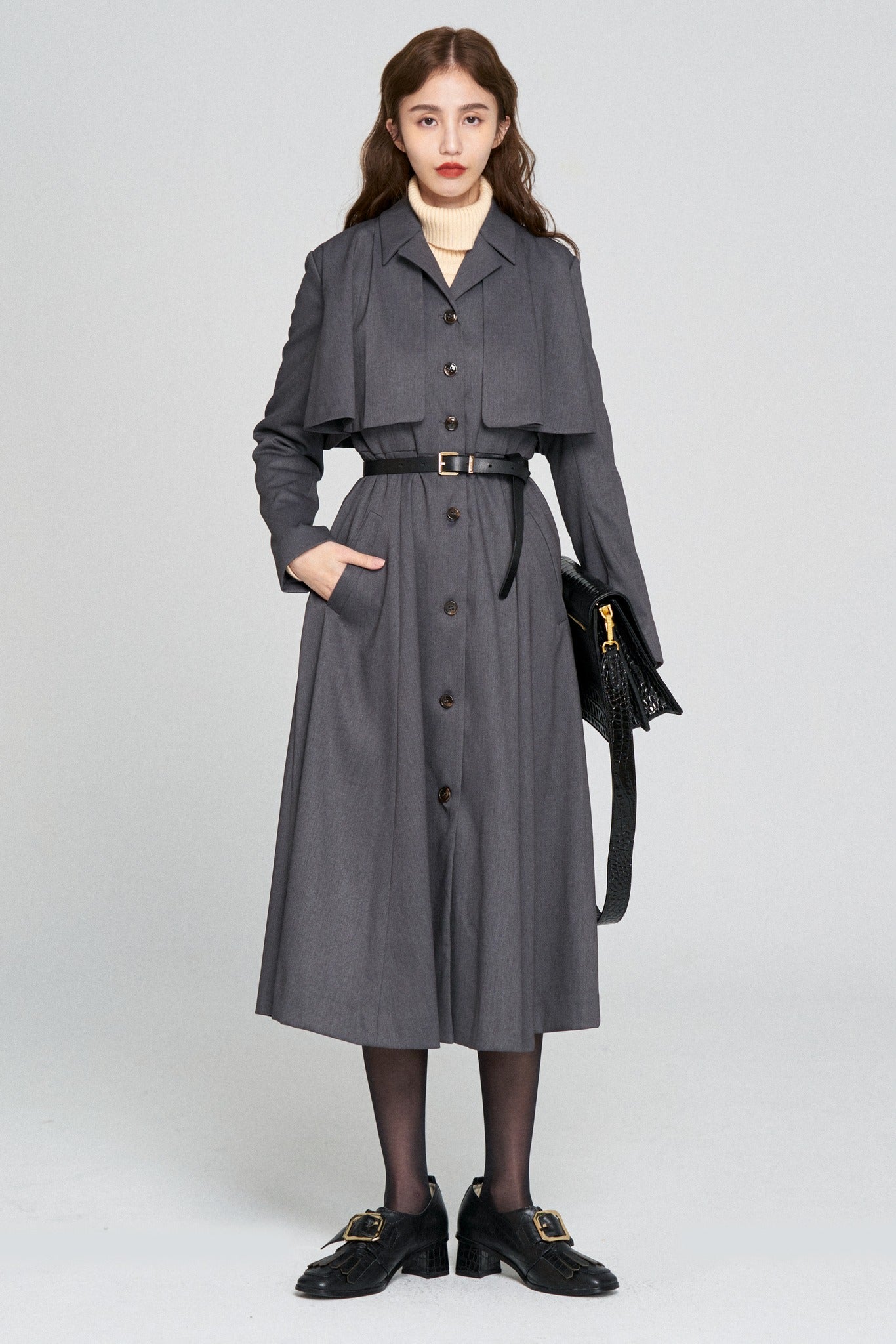 賞金100万円》インバネスコートドレス-Gray – Tnewties