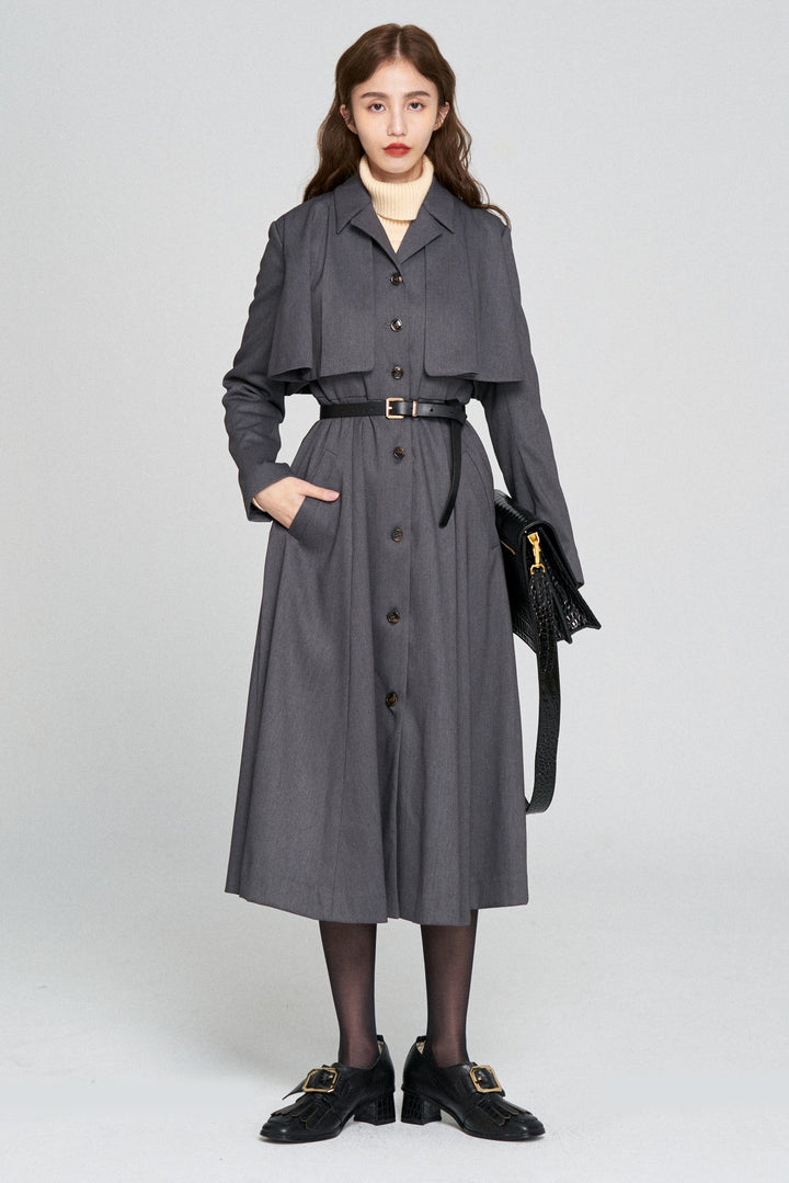 《賞金100万円》インバネスコートドレス-Gray