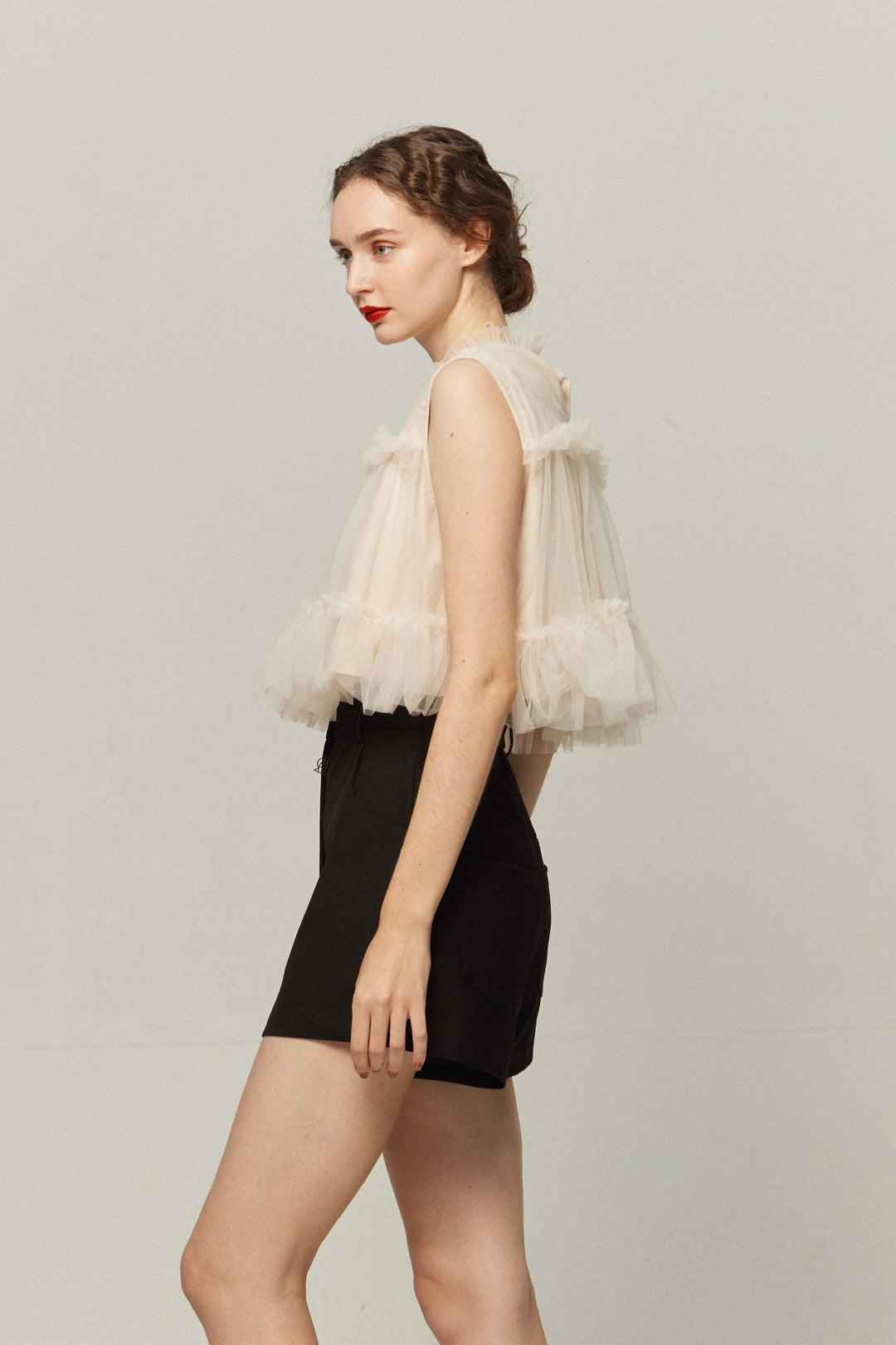 羊皮紙に書いて》ハイウエストショートパンツ-Black – Tnewties