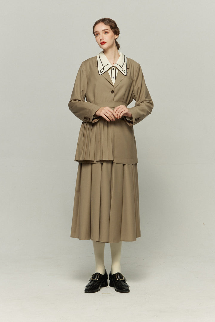 tnewties この口紅を試して　ブラウス この口紅を試して》パイピングデザインブラウス-Ivory – Tnewties